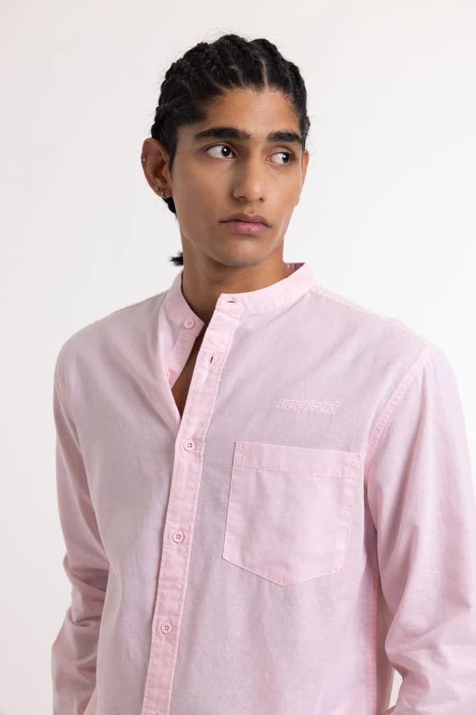 Linen Shirt // Baby Pink — photo 2