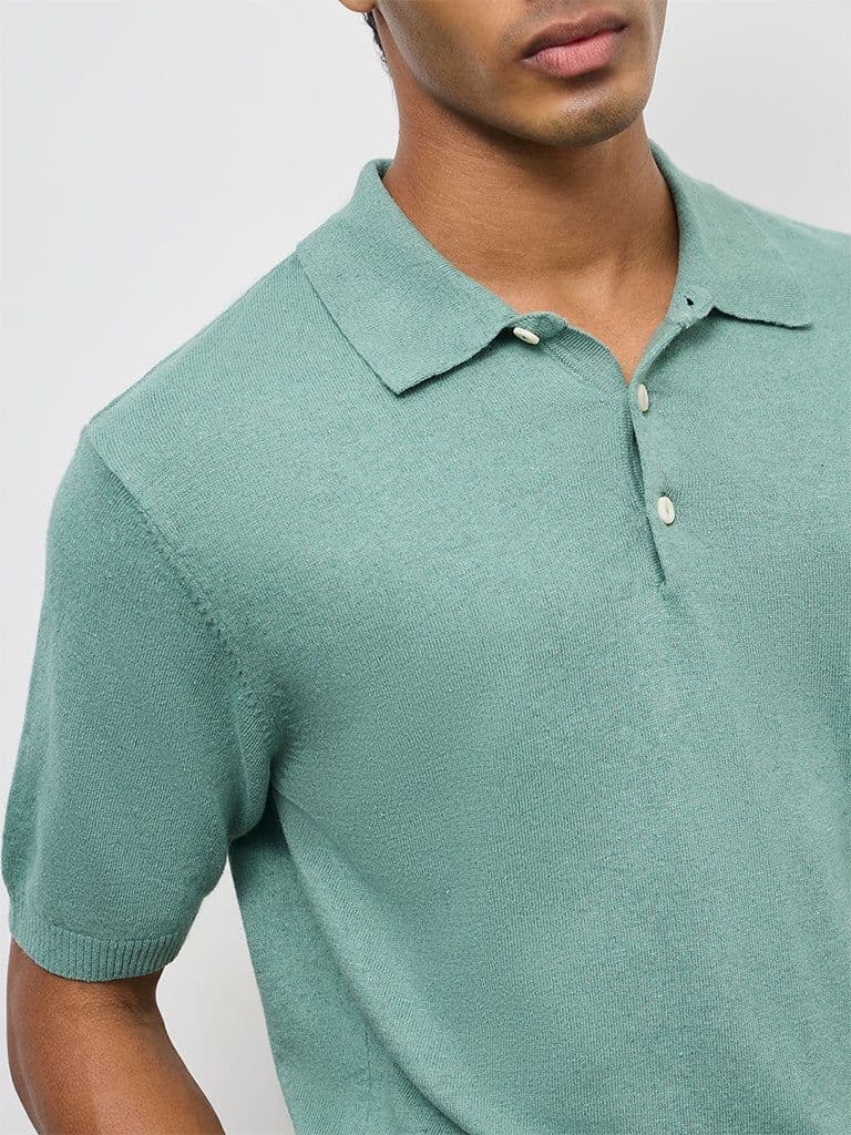 ETA Sage Relaxed-Fit Cotton-Blend Polo T-Shirt — photo 4