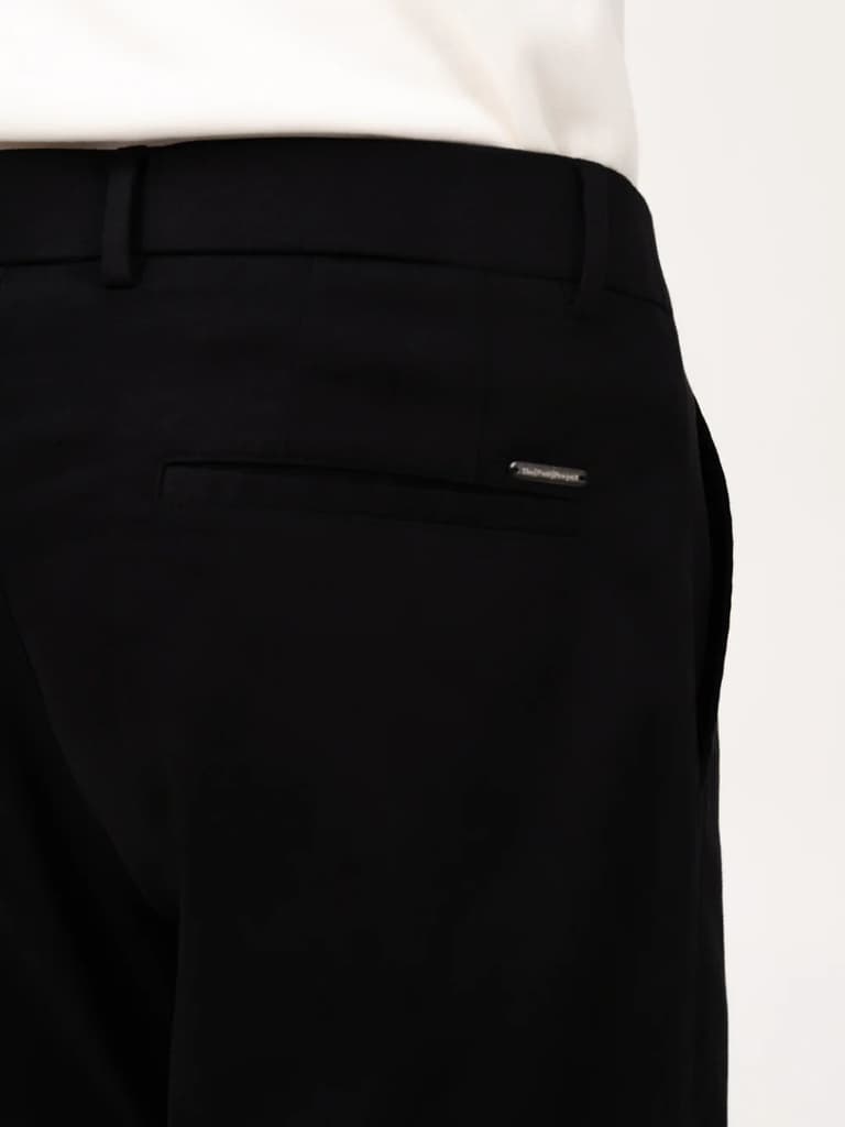 Noctara Black Relaxed Fit Stretch Chinos for Men — photo 8