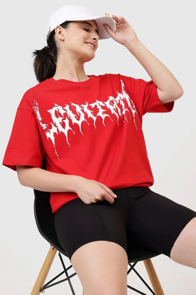 Levitate Oversized T-shirt Red — XS