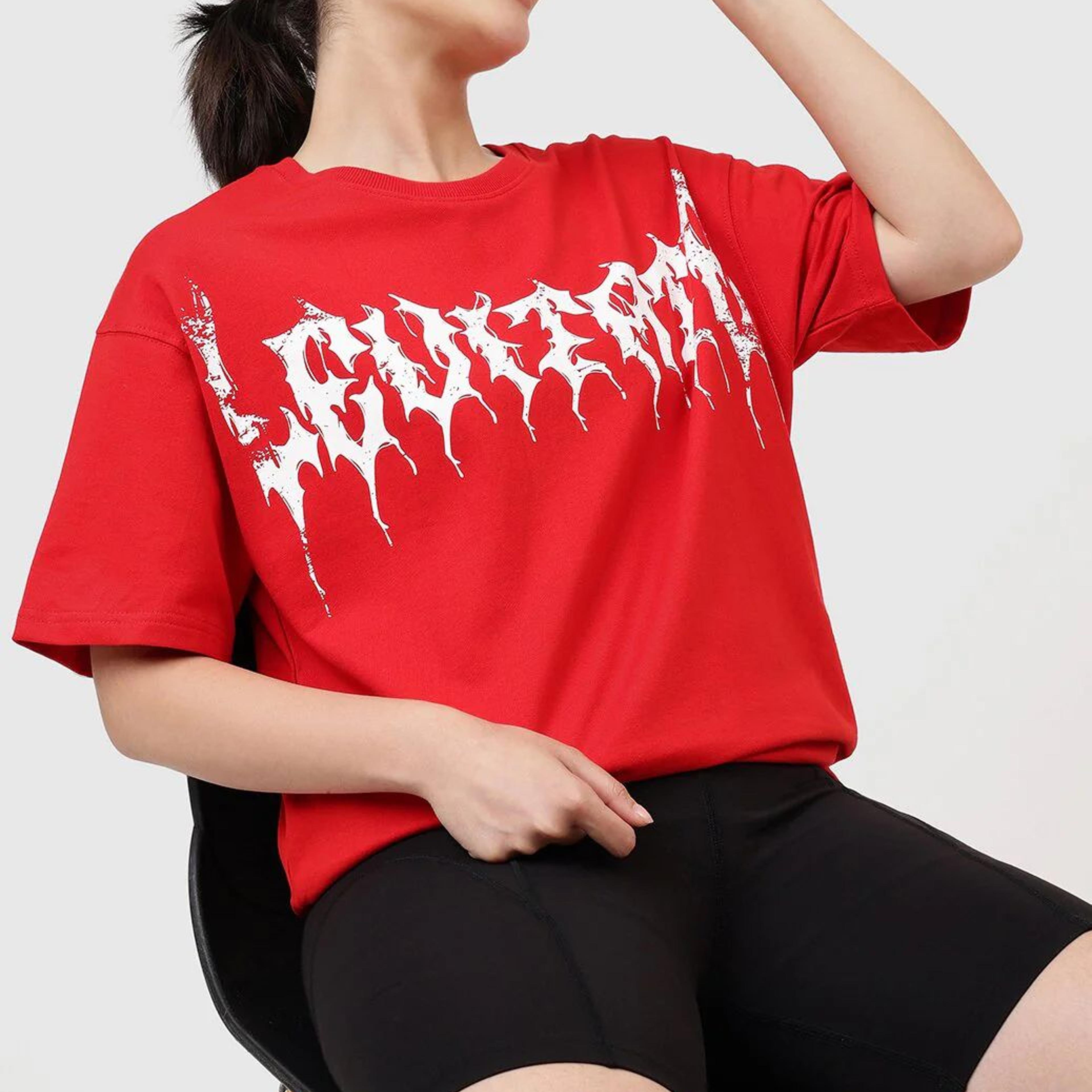 Levitate Oversized T-shirt Red