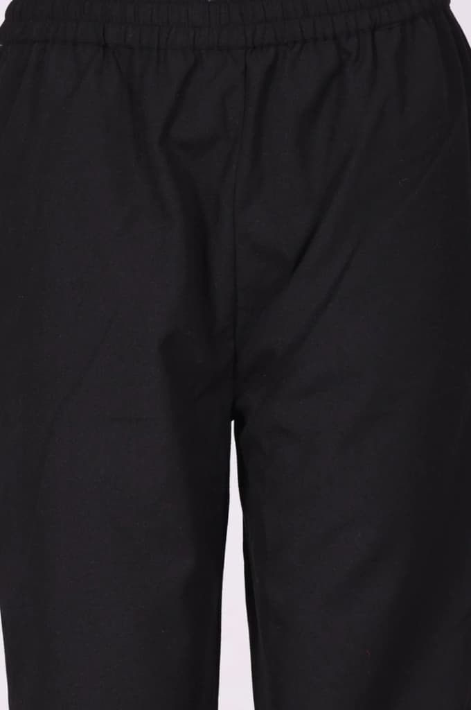 Black Paisley Yarn Dyed Winter Straight Kurta with Pants and Dupatta Set — photo 6