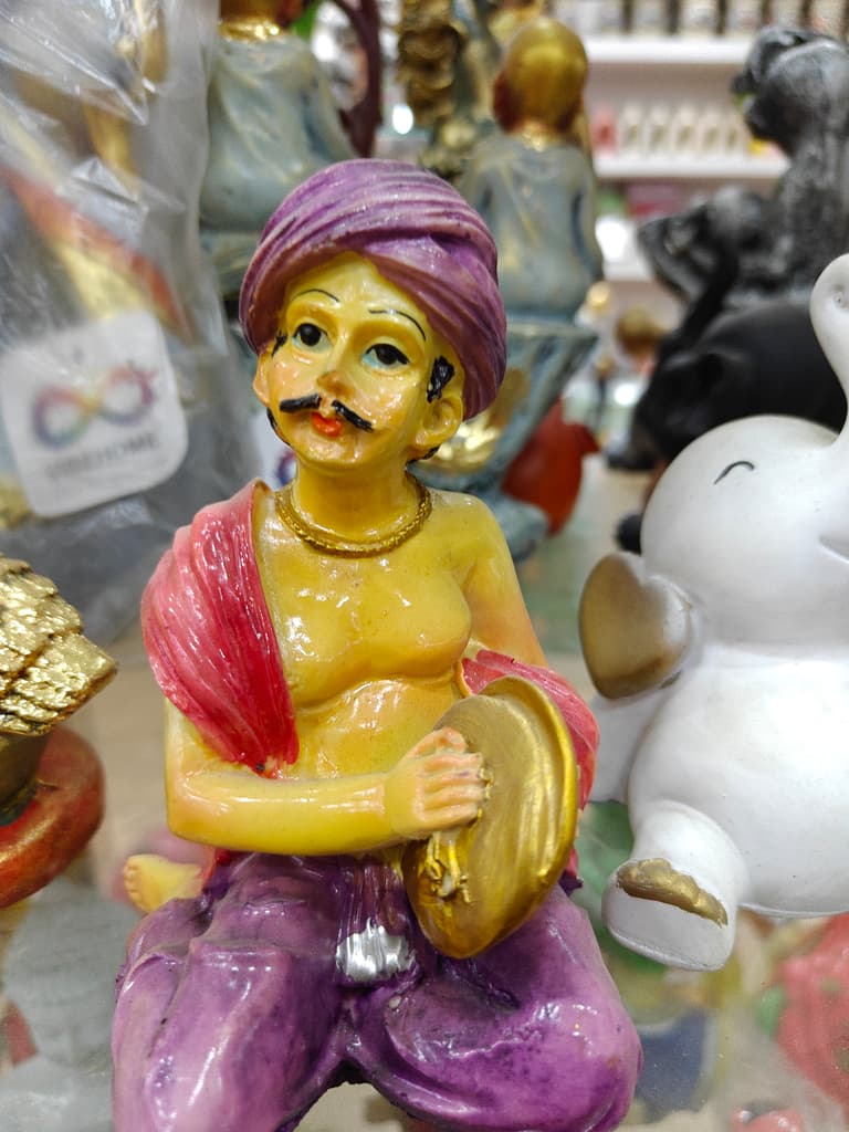Purple Statue | Decorative | Ceramic | Gold