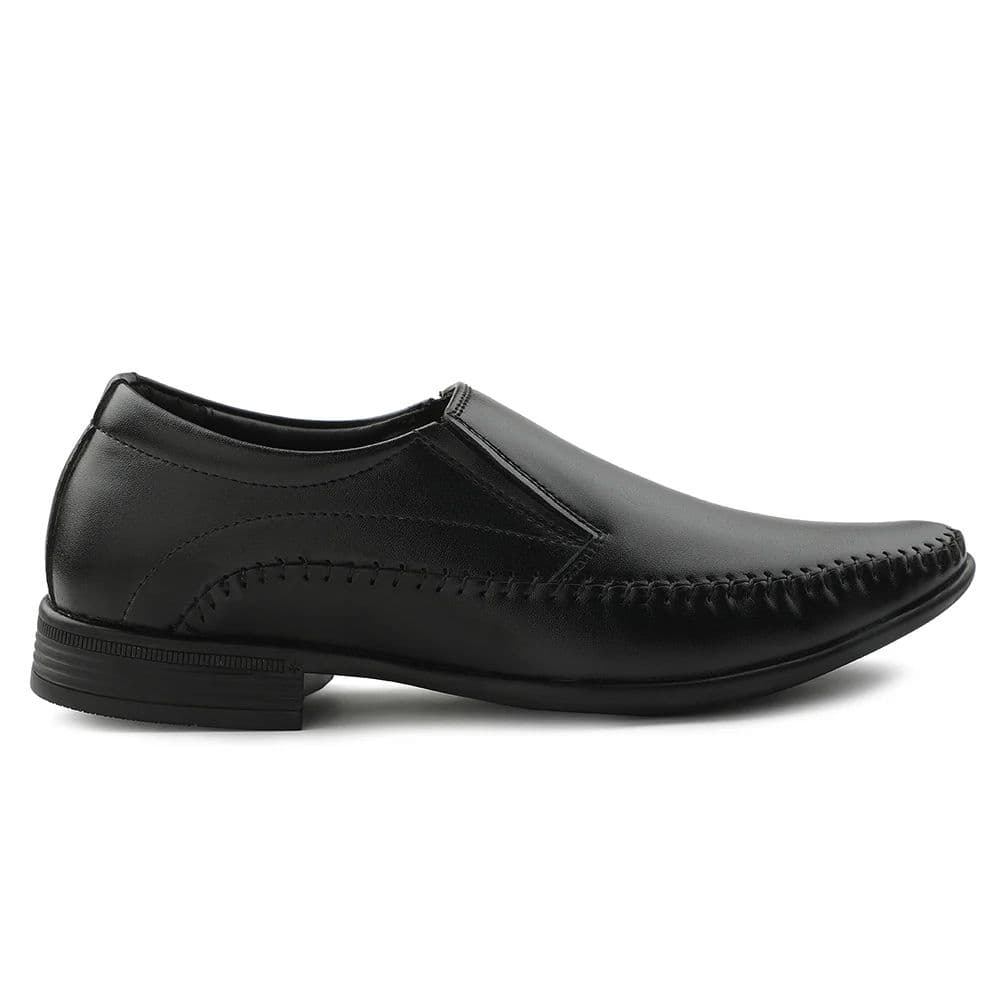 Fortune Black Formal Non Lacing Moccasin Shoes For Men HML-18E By Liberty — photo 2