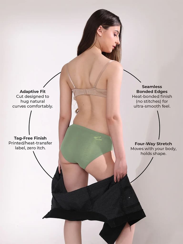 Seamless No Show Micro Modal Hipster panties pack of 2 — photo 5