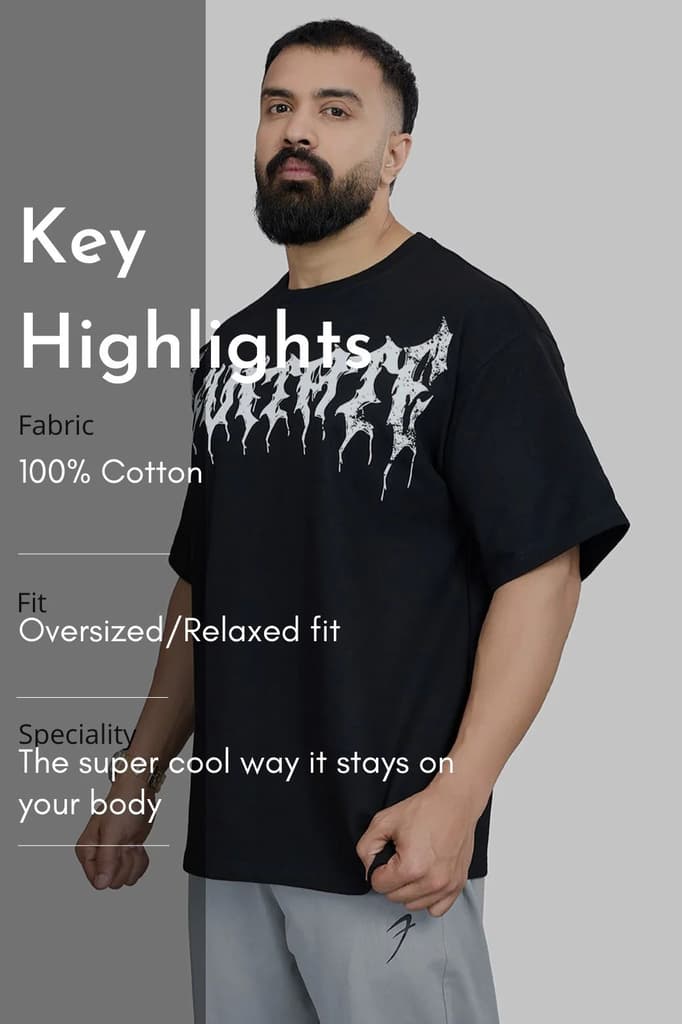Levitate Oversized T-shirt Black — photo 8