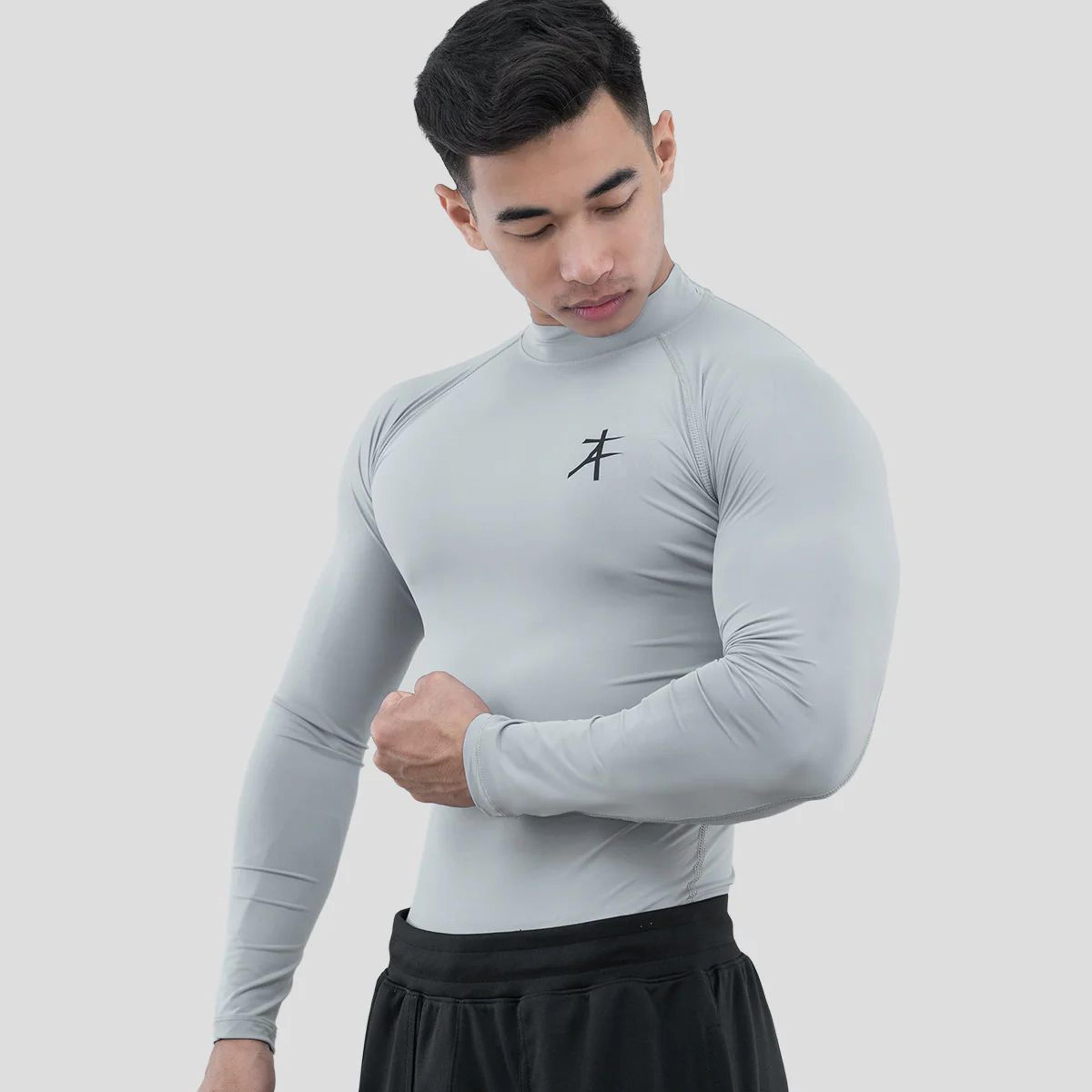 Hustle High Neck Full Sleeve Compression T-shirt