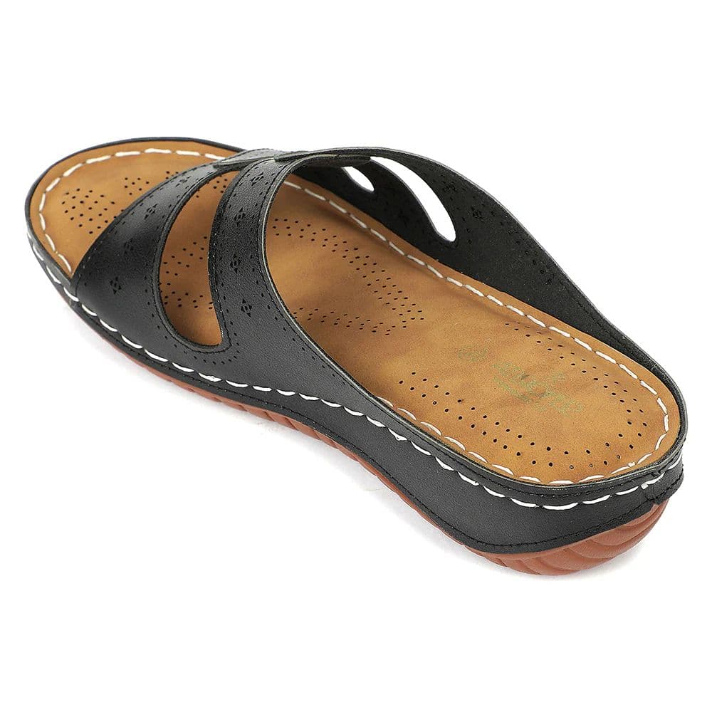 Senorita Black Casual Flat Sandal for Women AGL-152E by Liberty — photo 5