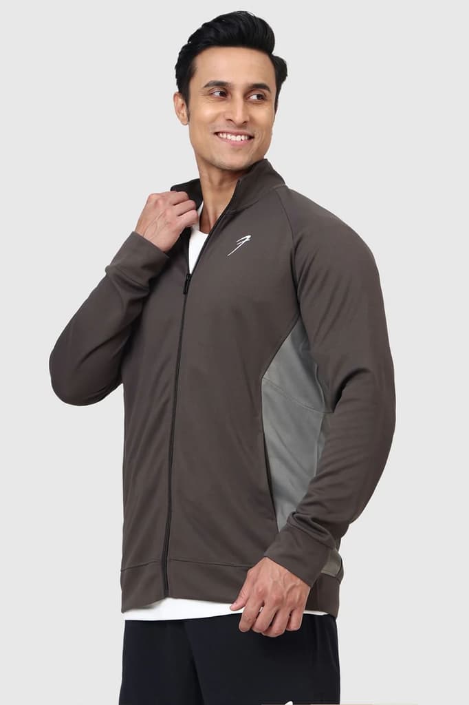 Polish Colourblock Jacket Dark Grey — S