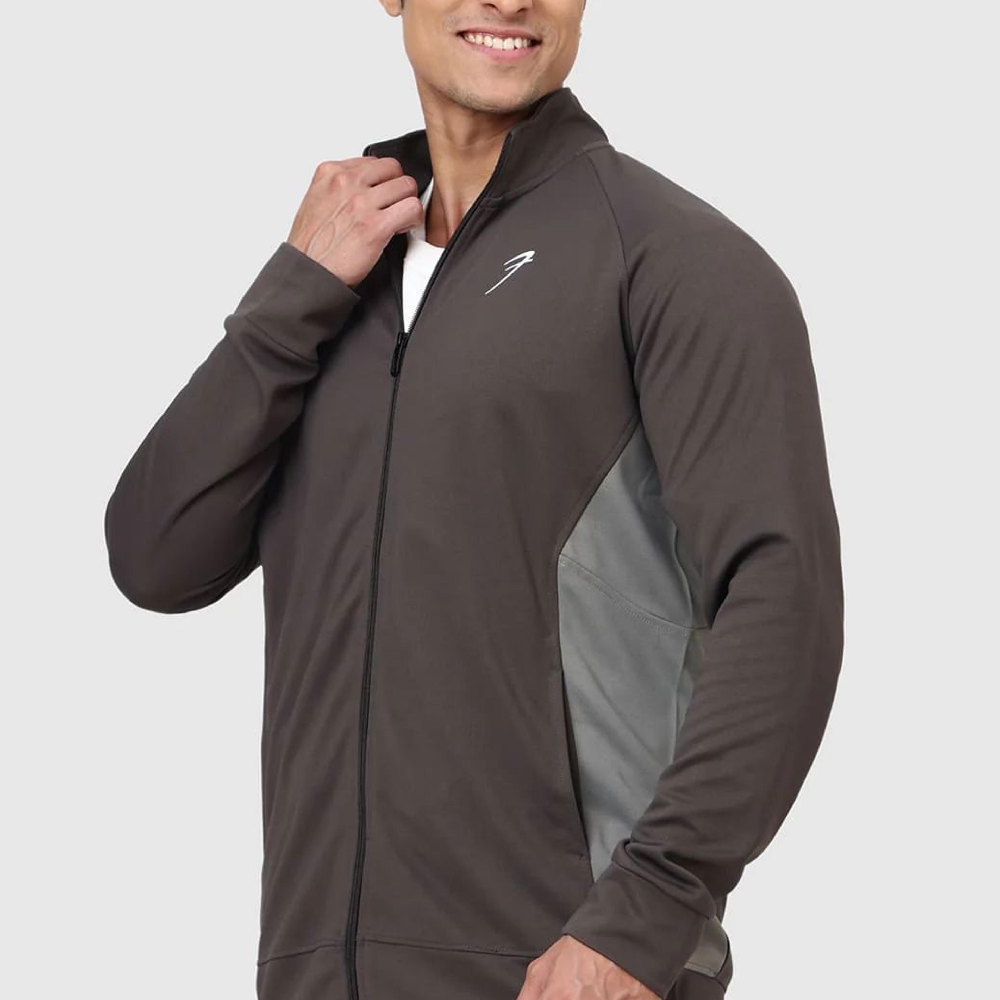 Polish Colourblock Jacket Dark Grey