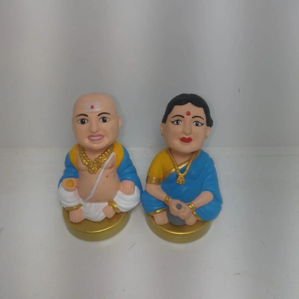 Grandpa n Grandma Figurine Set – HandPainted Home Décor — photo 4
