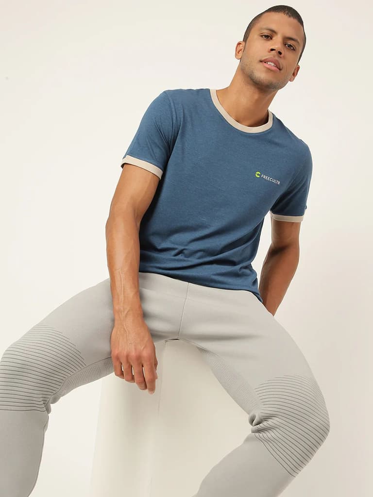 Sapphire Blue Men's Organic Bamboo Casual Tees - Crew Neck (Pack Of 1) — photo 8