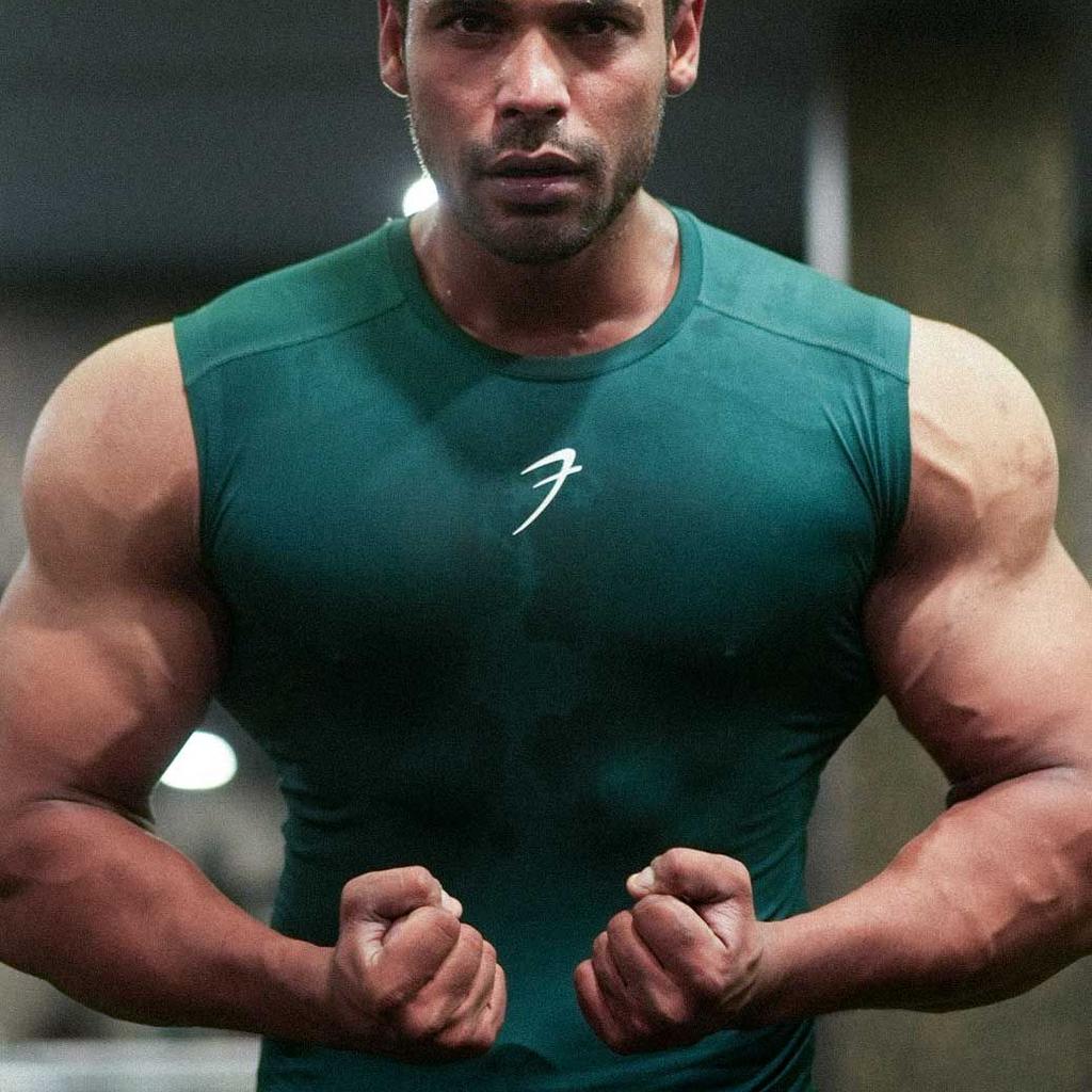 Compression Sleeveless Tank Emerald Green