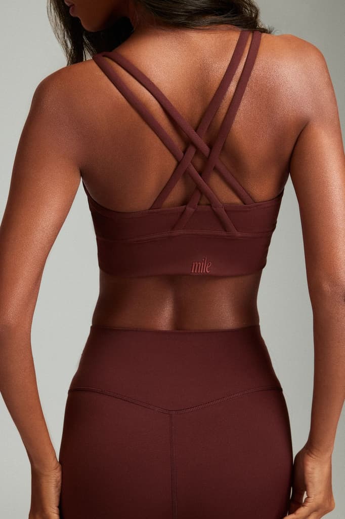 Maroon OnTheGo Cross Back Sports Bra — photo 3