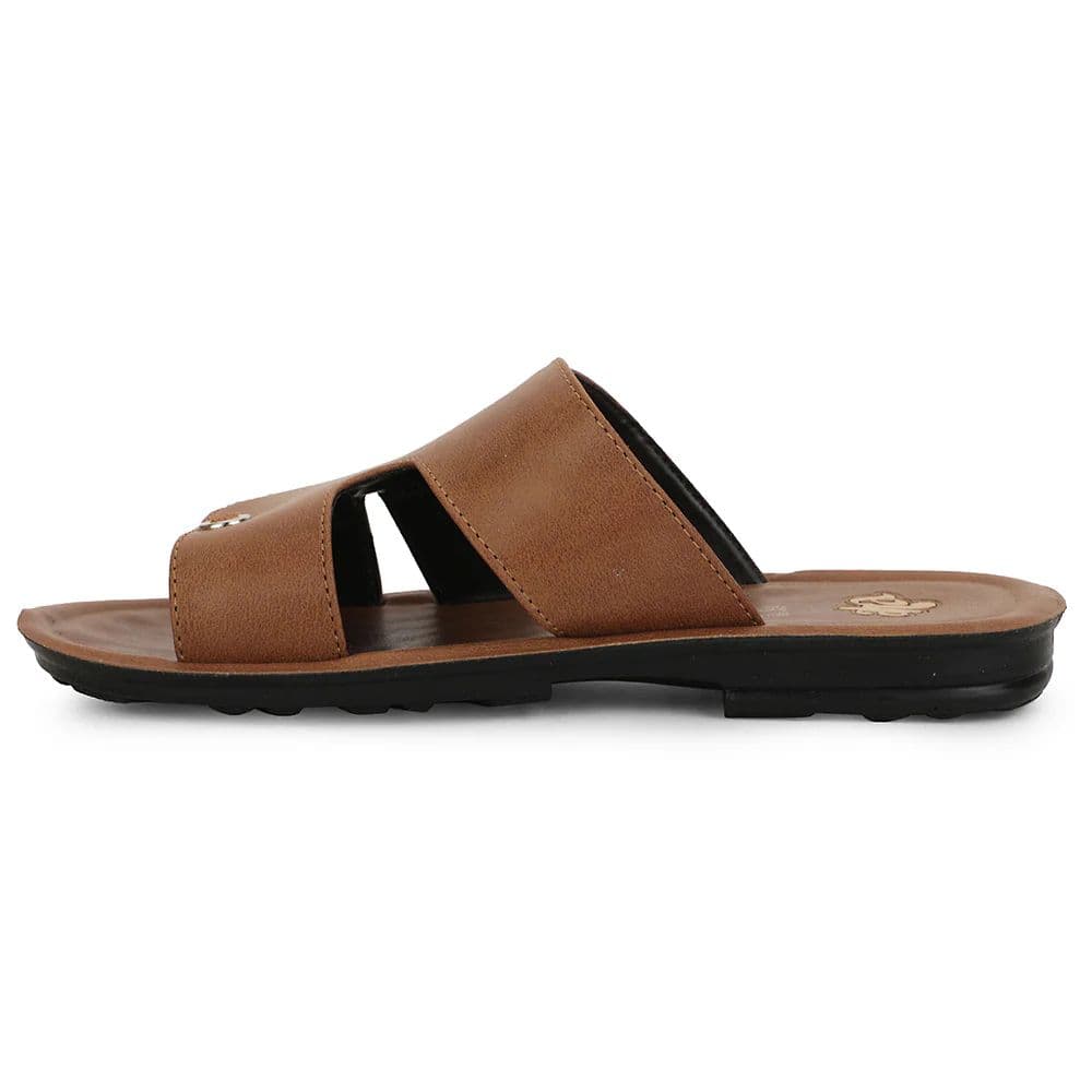 A-HA Tan Casual Flat Sandal For Men MPU-58 By Liberty — photo 2