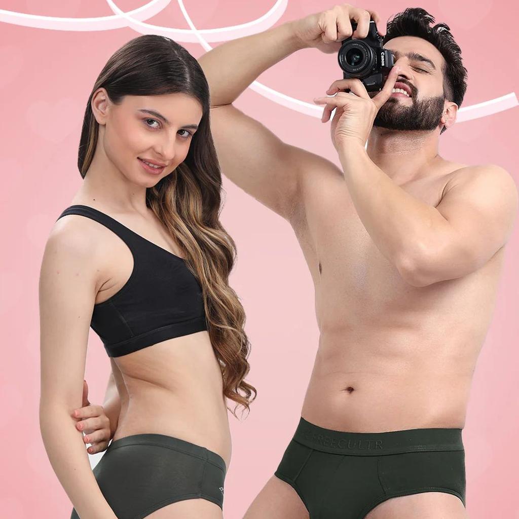 Men's Brief And Women's Hipster Panties (Pack of 2)