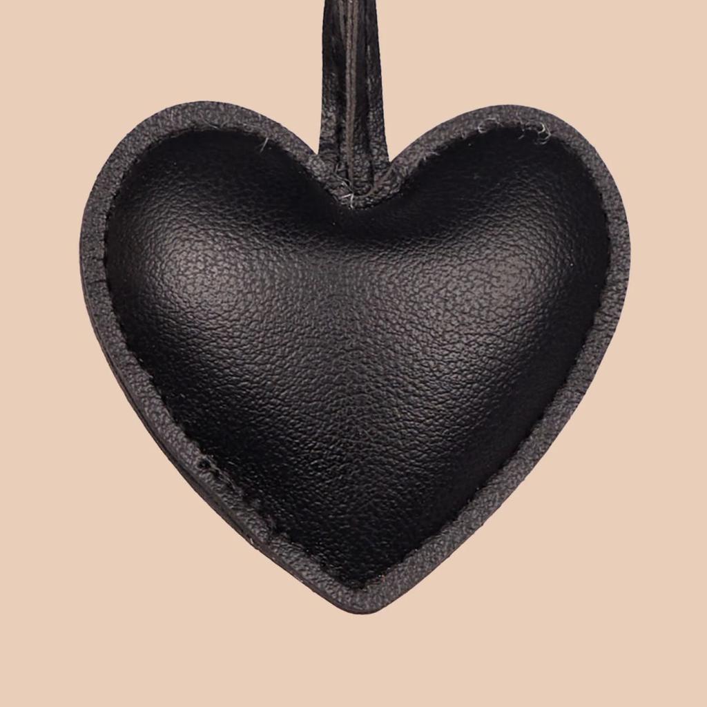 Small Heart Bag Charm - Black — photo 3