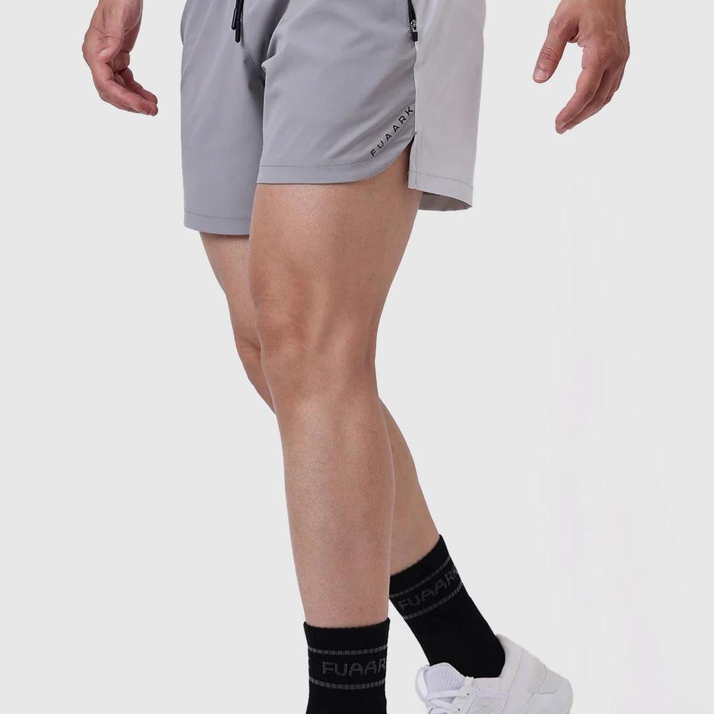 Snap Colourblock Shorts Light Grey