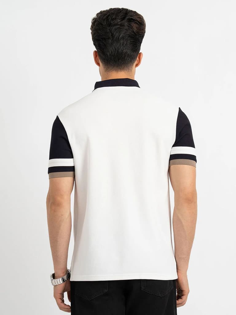 Polo T Shirts for Men in White | Half Sleeve T Shirt — photo 3