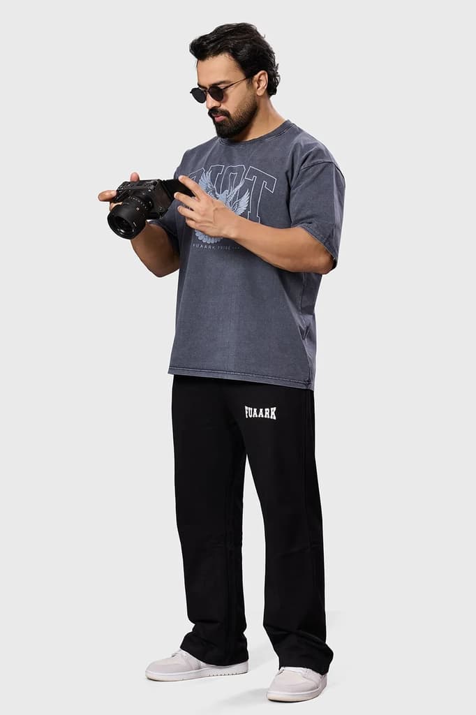 Shadow Washed Oversized T-shirt Dark Grey — photo 2