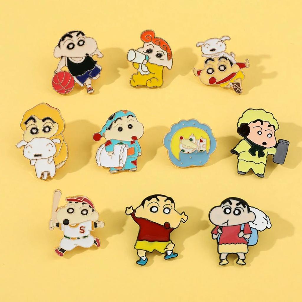 Loveable Shin Chan Lapel Pins | Metallic Enamel Badges — photo 2