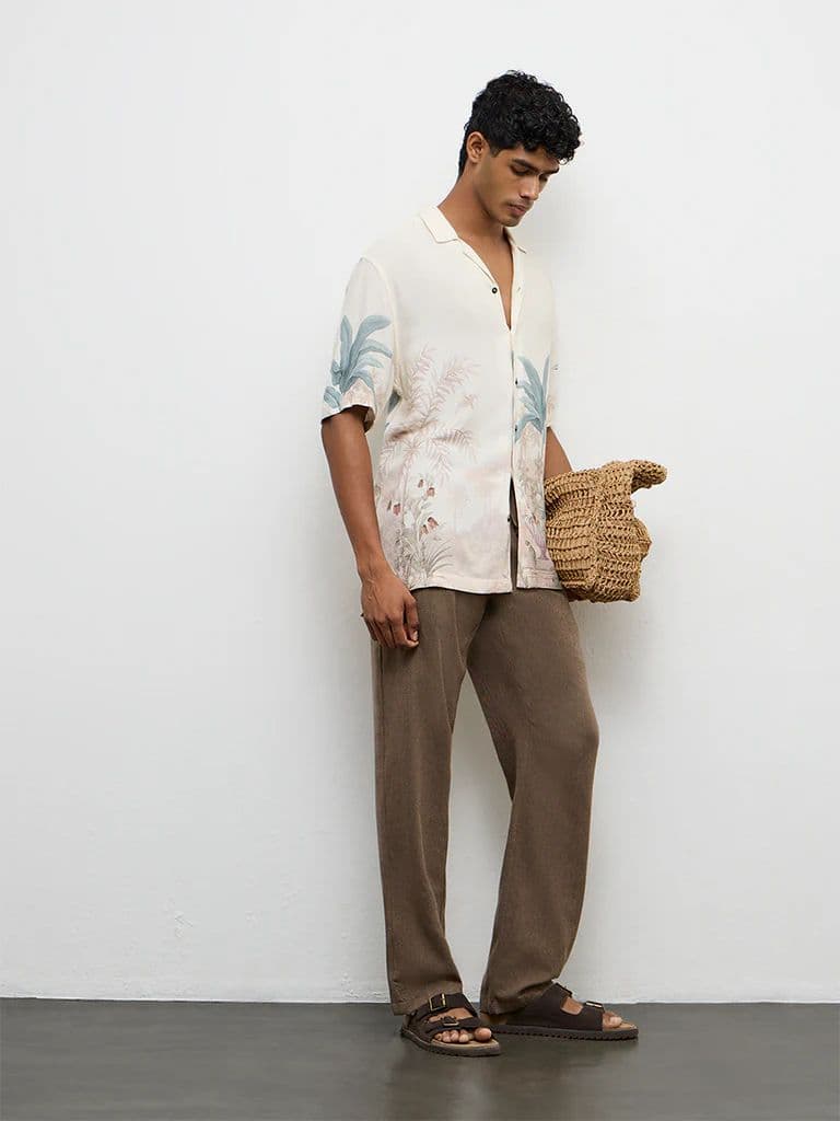 ETA Cream Nature-Inspired Relaxed-Fit Shirt — photo 2