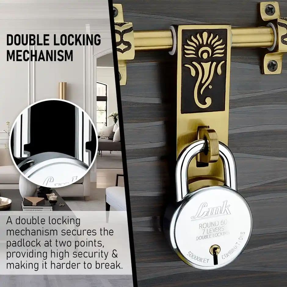 Link Stainless steel New Round 60 mm Padlock — photo 3