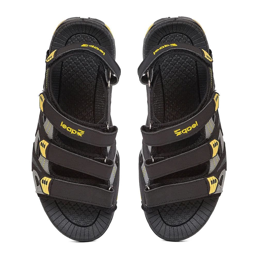 Leap7X ALBERT-1 Black Sports Velcro Sandals for Men by Liberty — photo 6