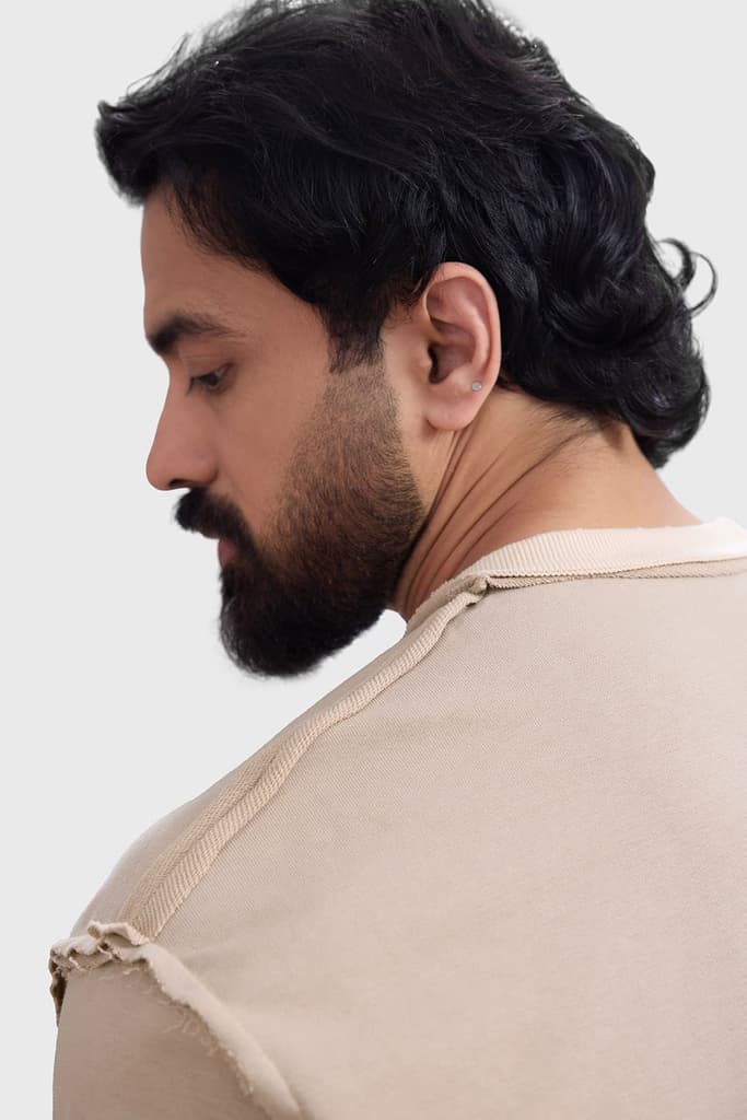 Shell Raw Sweatshirt Beige — photo 5