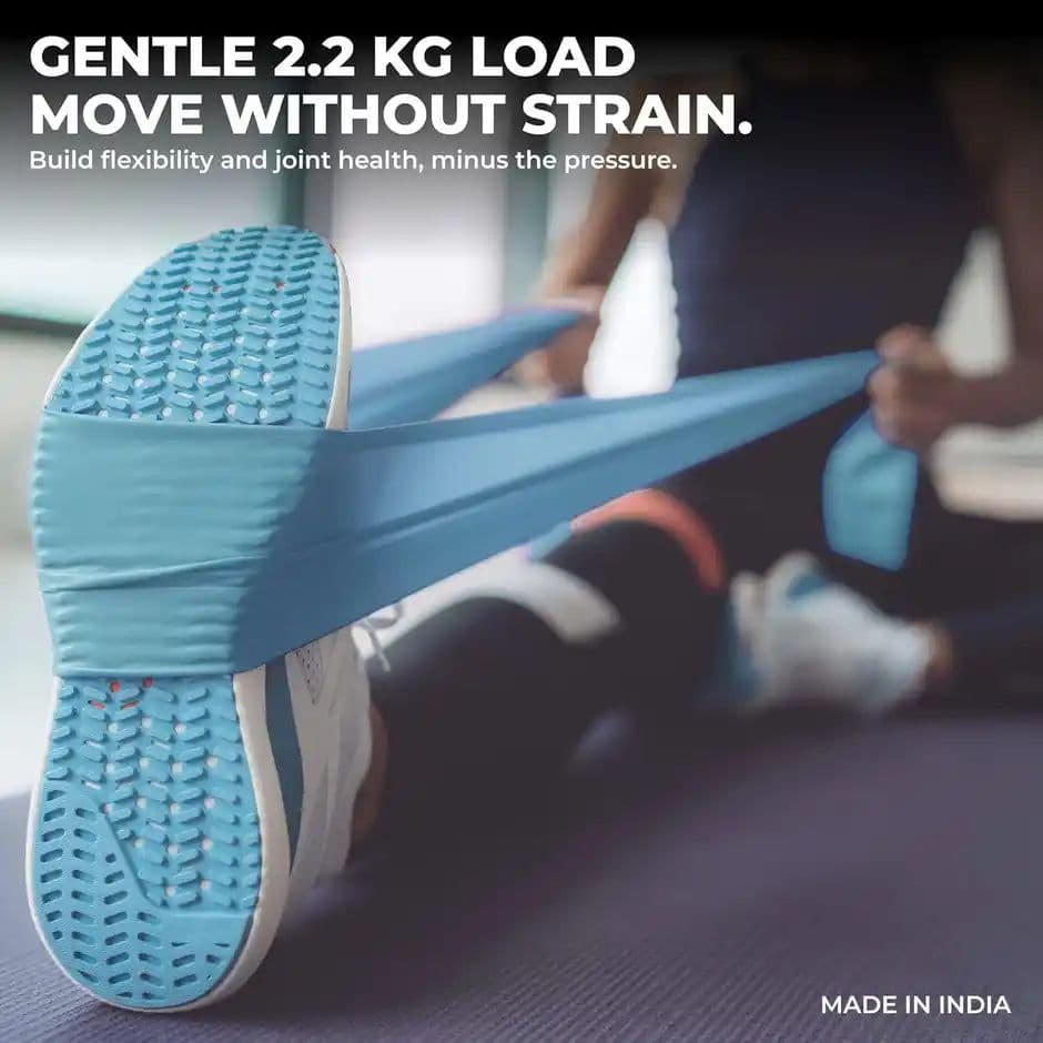 Nivia Stretch Band, Light Resistance Bands For Workout | 2.2 Kg Resistance Level - 1 | Light Blue — photo 2