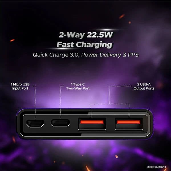 EnergyShroom PB300 | Powerbank with 10000mAh battery capacity with Smart IC protection, 22.5W fast charging — photo 4