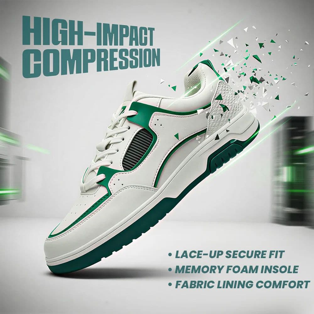 LEAP7X Green Casual Lacing Sneakers for Men JETSTEP-E by Liberty — photo 3