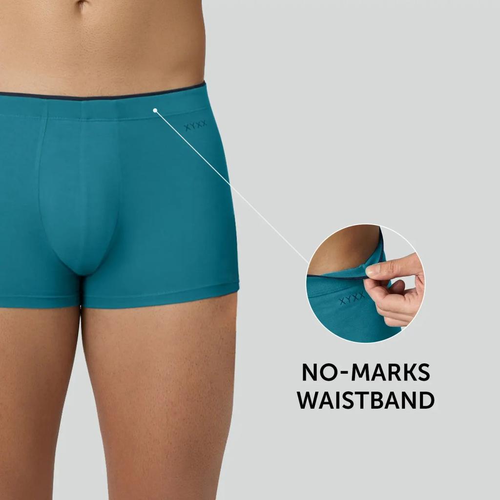 Super Combed Cotton-Modal Trunks - Ocean Blue — photo 3