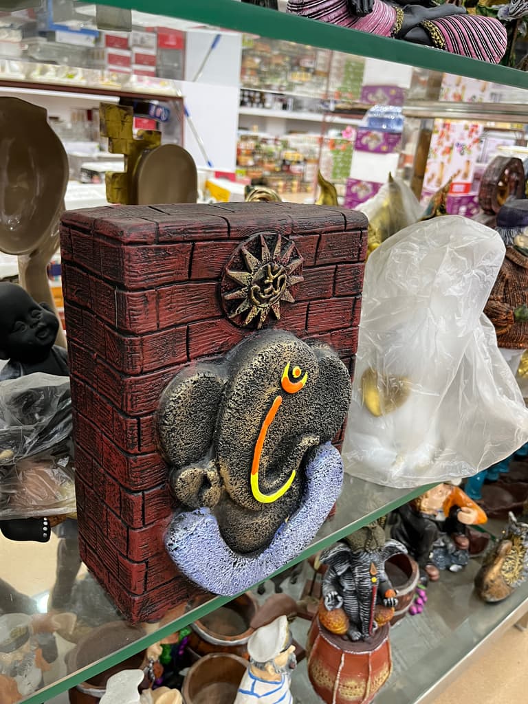 Hindu Elephant Statue | Sculpture | Stone | Brown