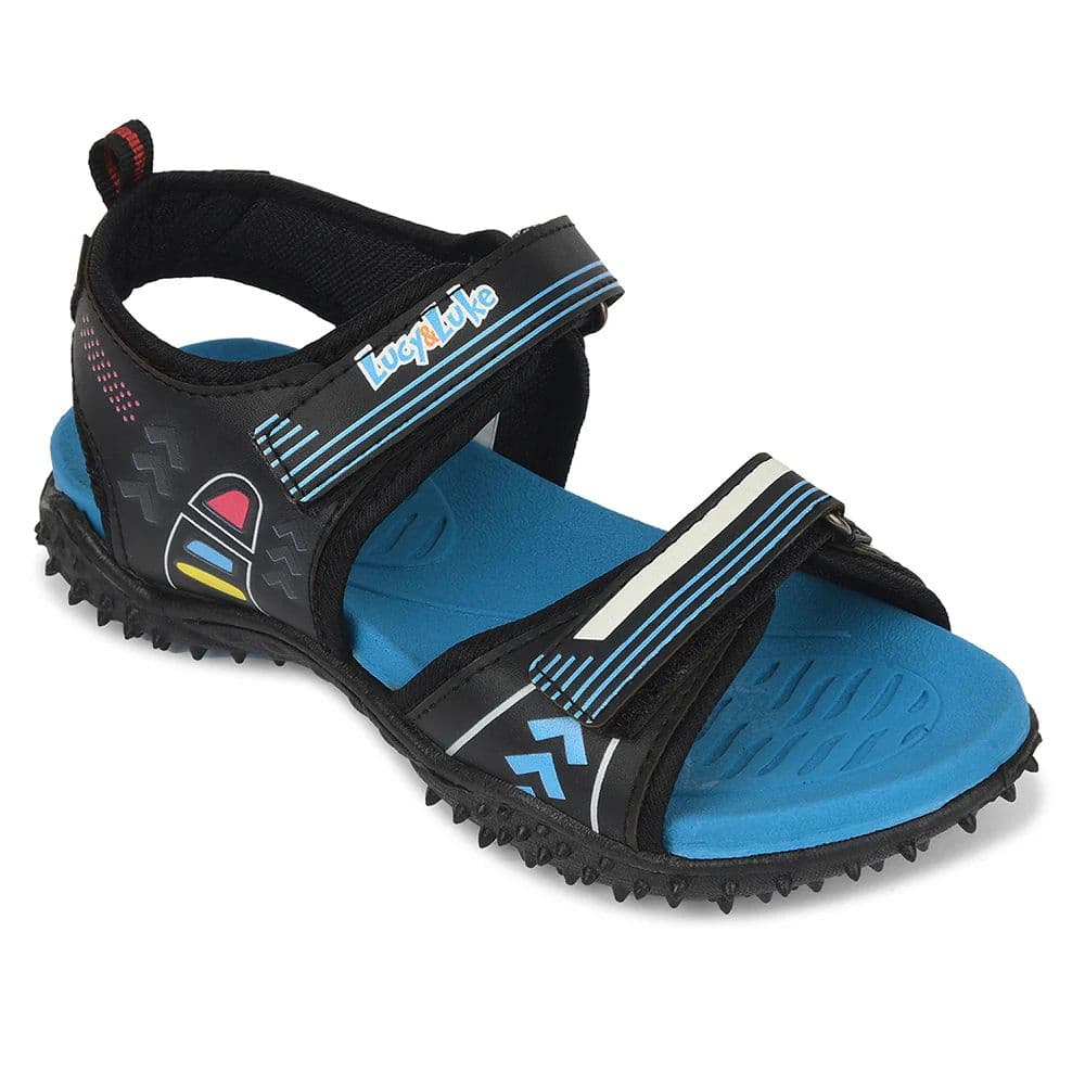 Lucy & Luke Black Casual Sandal For Kids ASPIRE-50 By Liberty — 9C/27 / Black