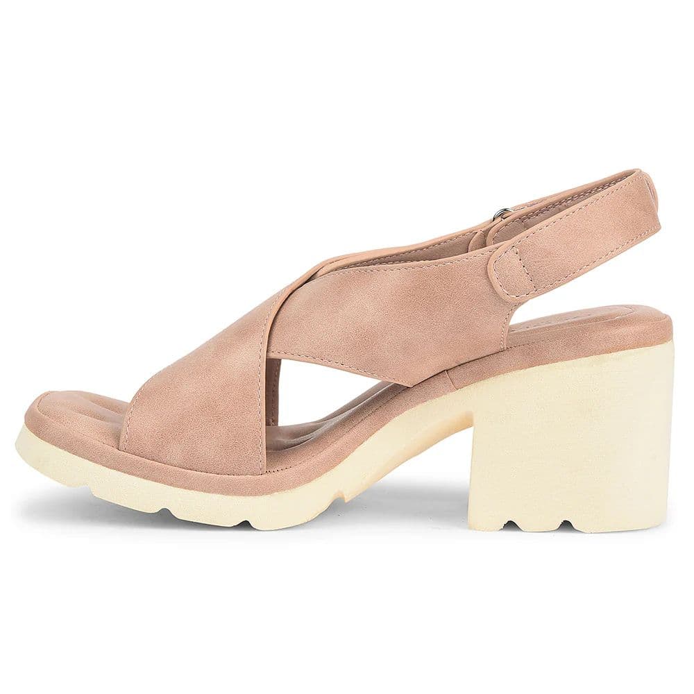 Healers Pink Casual Block Heel Sandal For Women ZQ-DM-16 By Liberty — photo 3