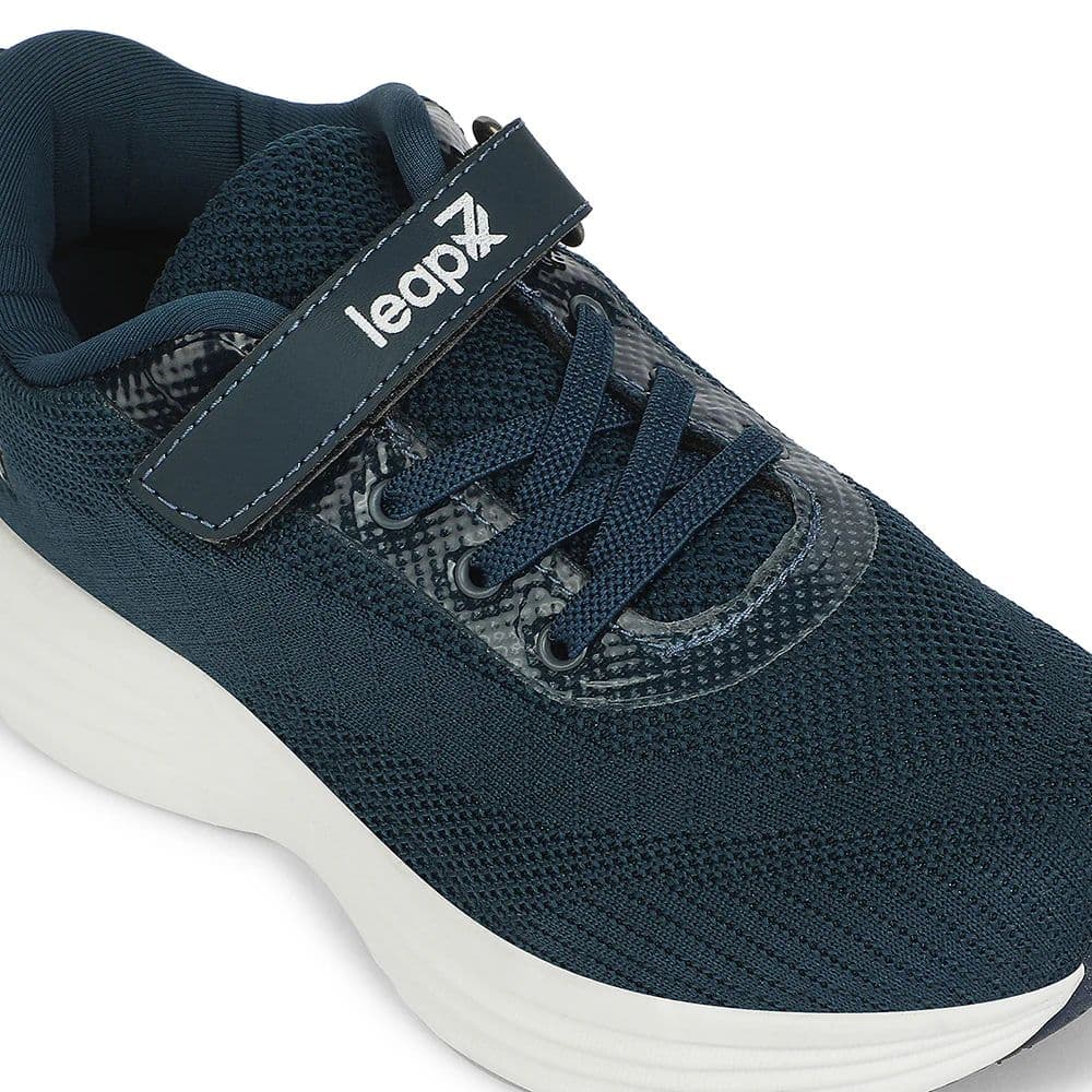 LEAP7X Teal Blue Sports Non Lacing Walking Shoes for Kids COVER-04 by Liberty — photo 5