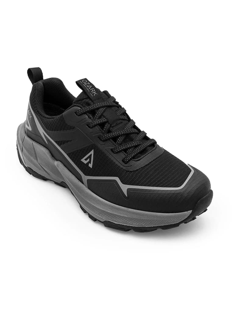 Black & Grey Trail Running Shoes for Men | Low-Cut Outdoor