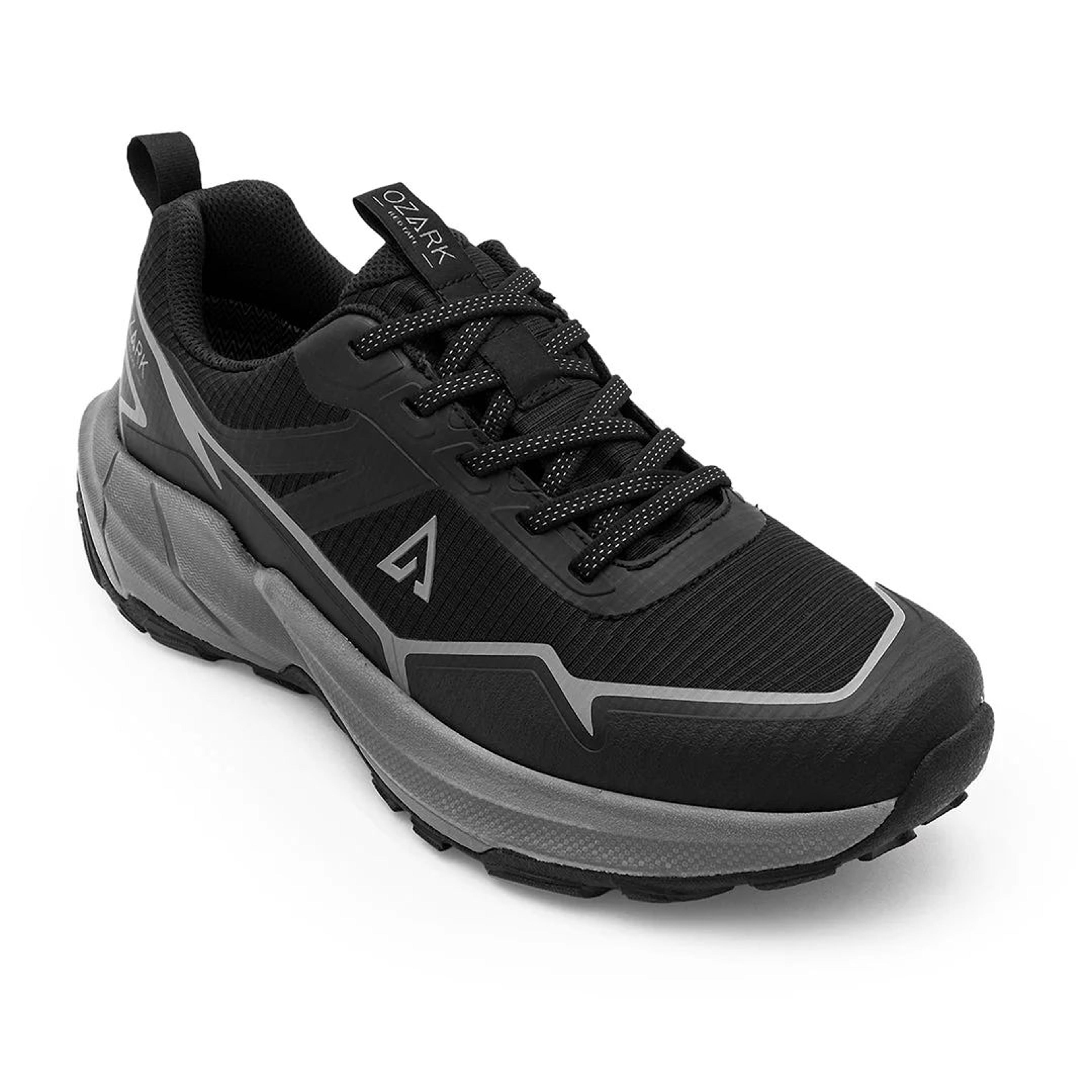 Black & Grey Trail Running Shoes for Men | Low-Cut Outdoor
