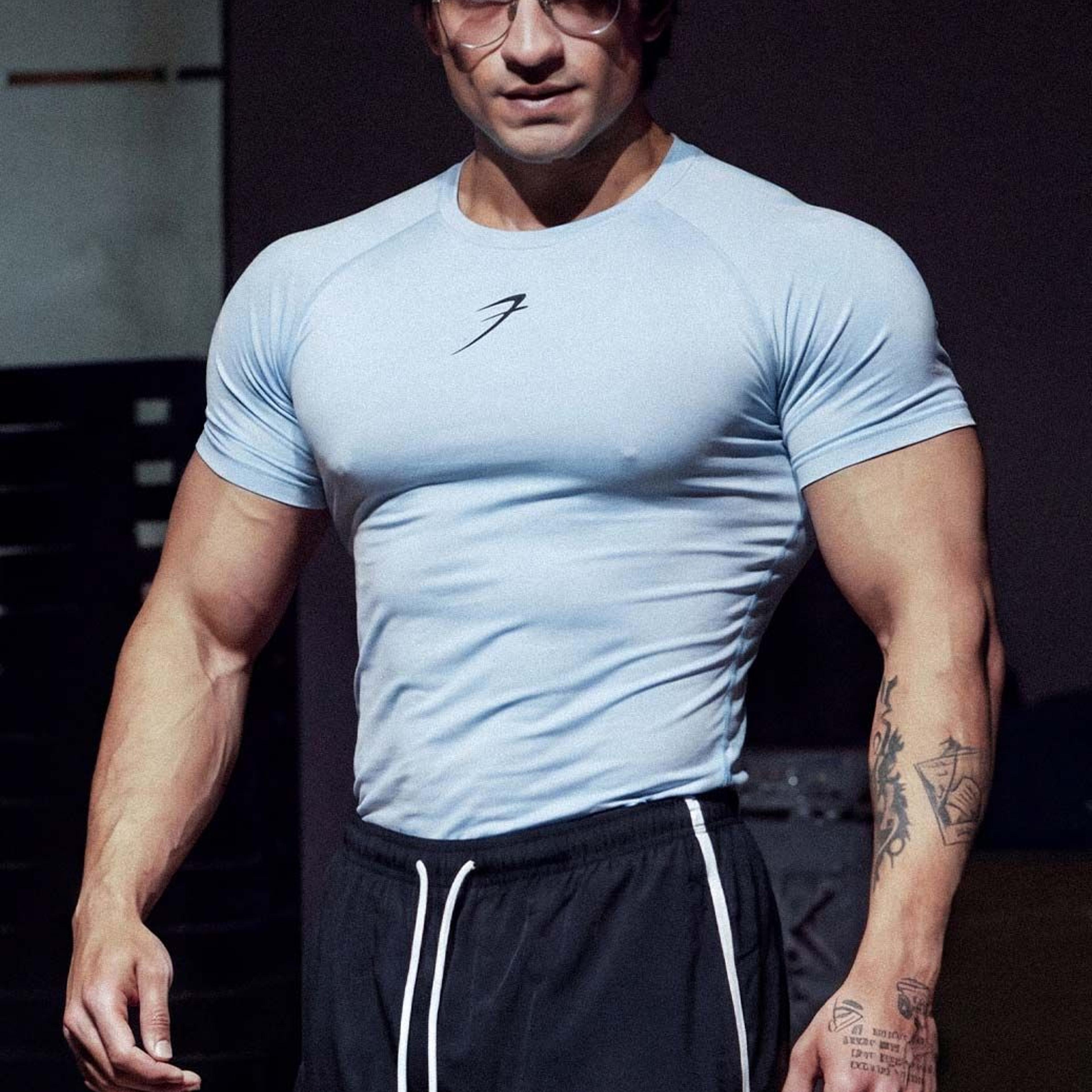 Compression T-shirt Glacial Blue