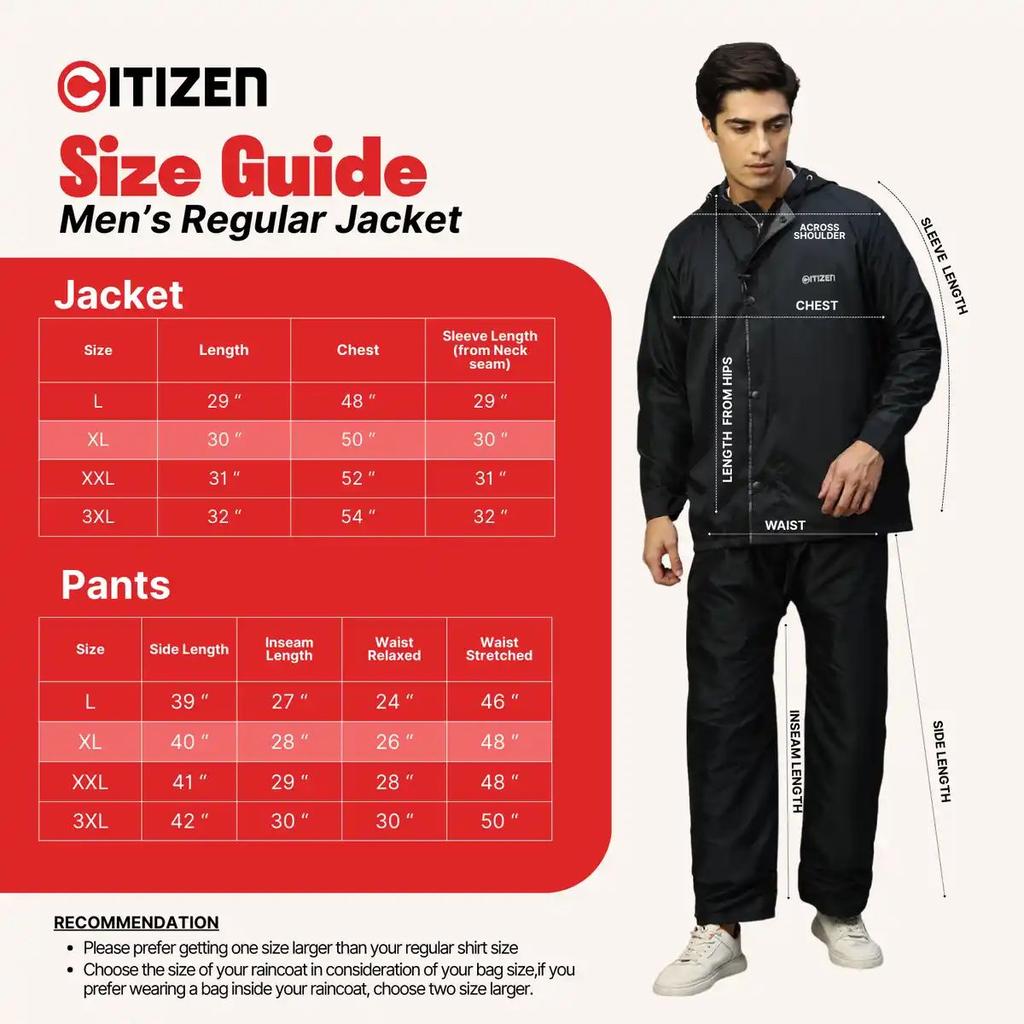 Citizen Men Raincoat Reversible Series | CRRE01 | Black | XL — photo 2
