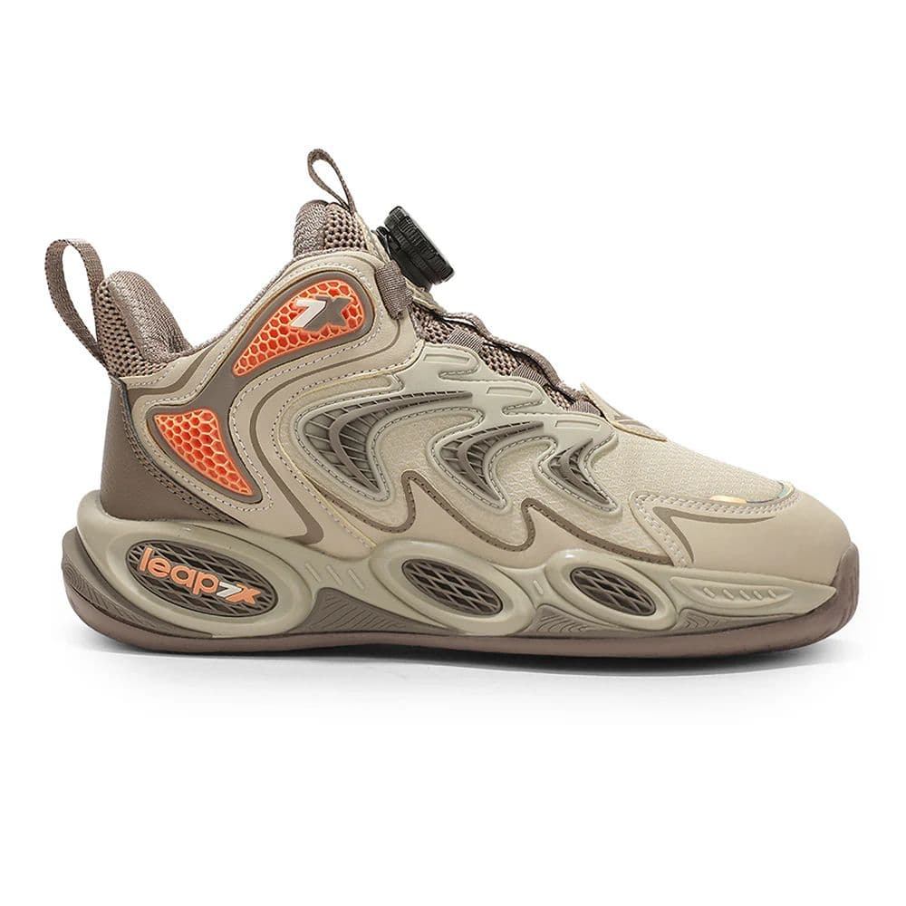 Leap7X ZLP-XK-11 Kids' Beige Walking Shoes - TWIST & GO with Memory Foam & Colorblock Design — photo 3