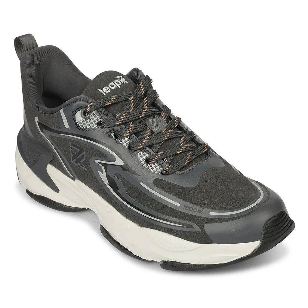 LEAP7X GLADIATOR Dark Grey Sports Running Shoes for Men By Liberty
