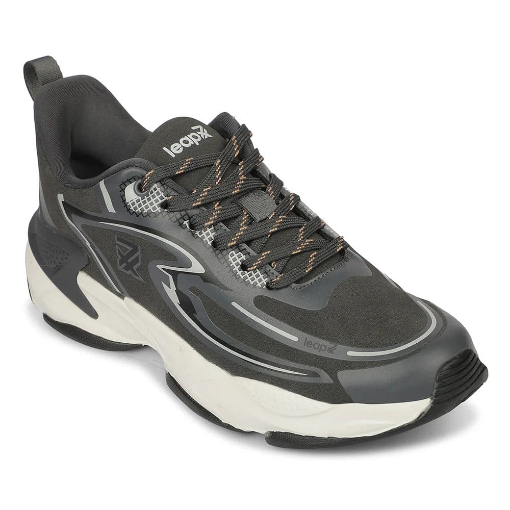 LEAP7X GLADIATOR Dark Grey Sports Running Shoes for Men By Liberty — 6/40 / Dark Grey