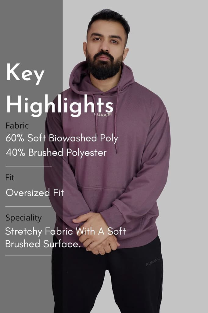 Signature Oversized Hoodie Mauve — photo 8