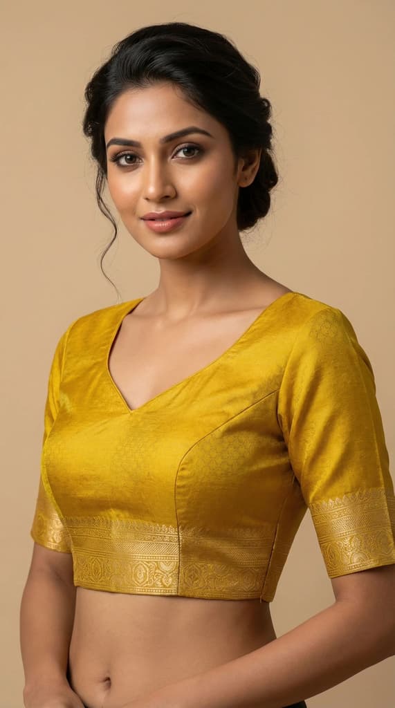 MIMOSA Women's Woven Design Kanjivaram Style Art Silk Saree with Blouse Piece - Olive ( SA00002246OLFREE ) — photo 5