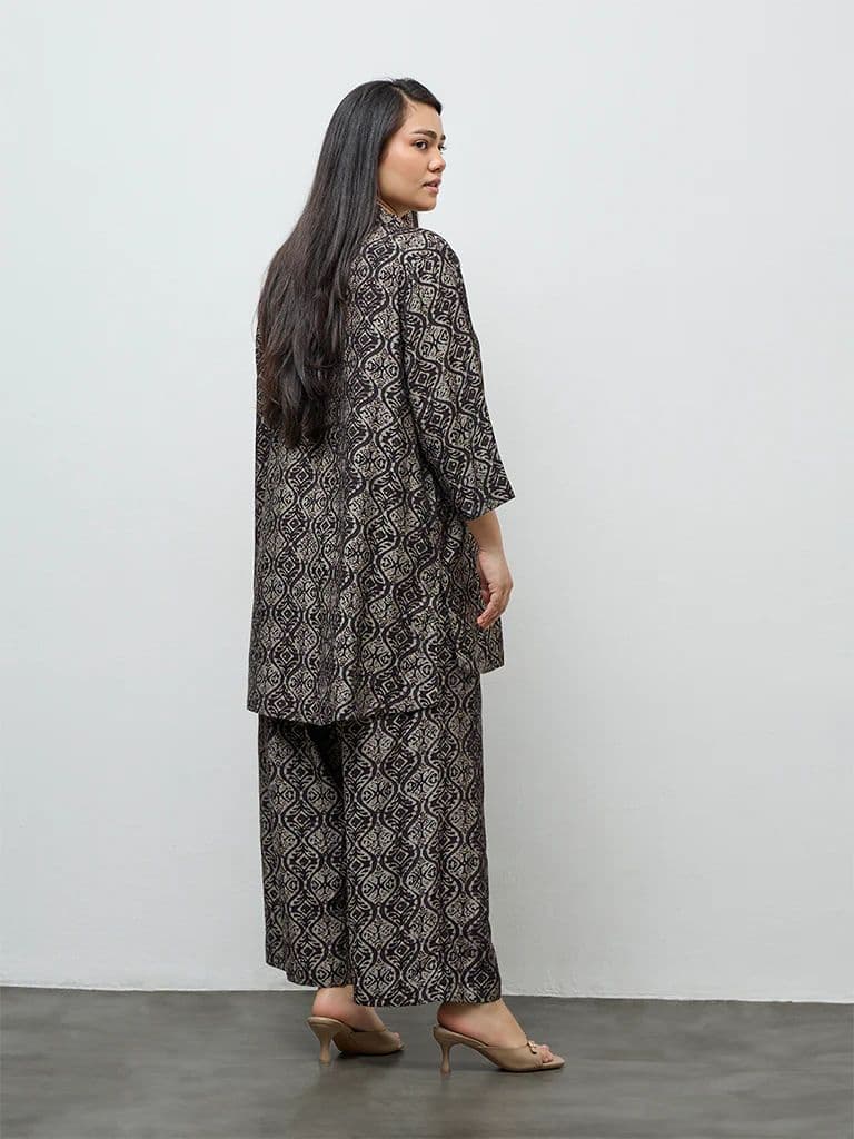 Diza Black Argyle Printed Tunic — photo 4