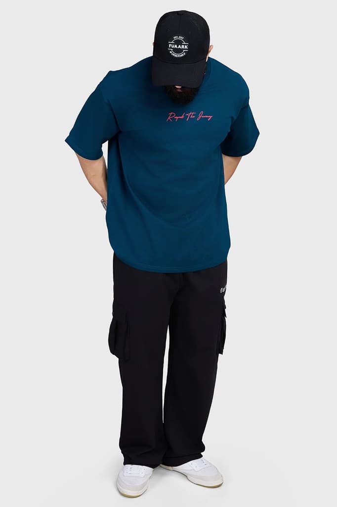 Respect The Journey Oversized T-shirt Teal — photo 3
