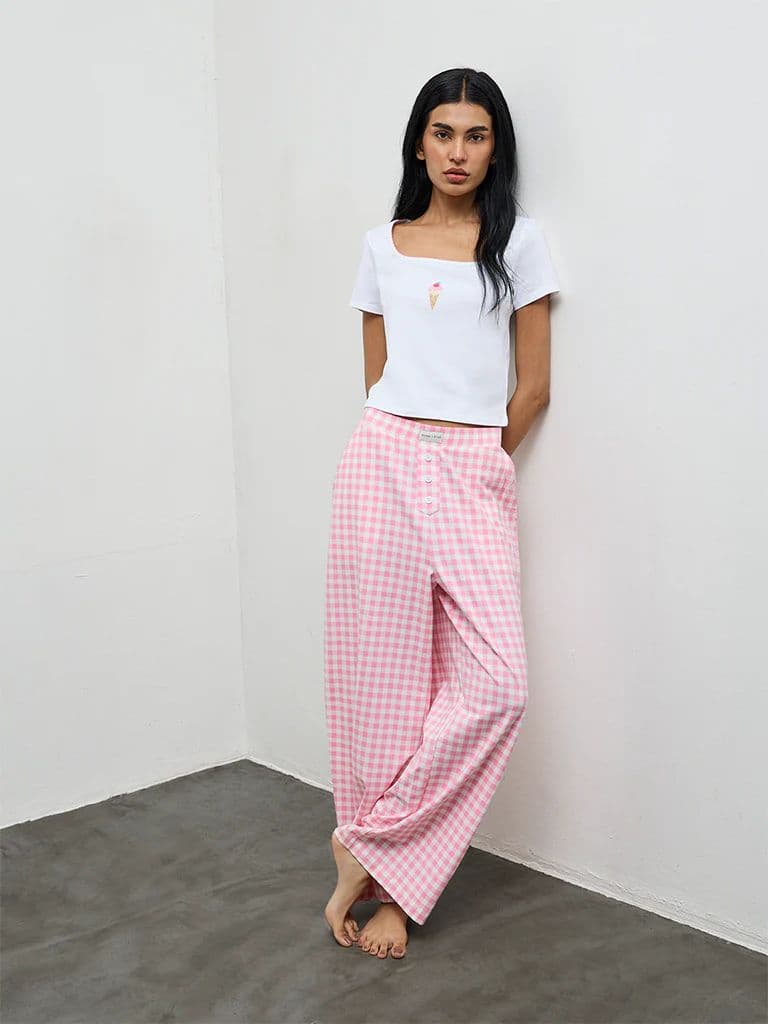 Superstar White Printed Cotton-Blend Top — photo 3