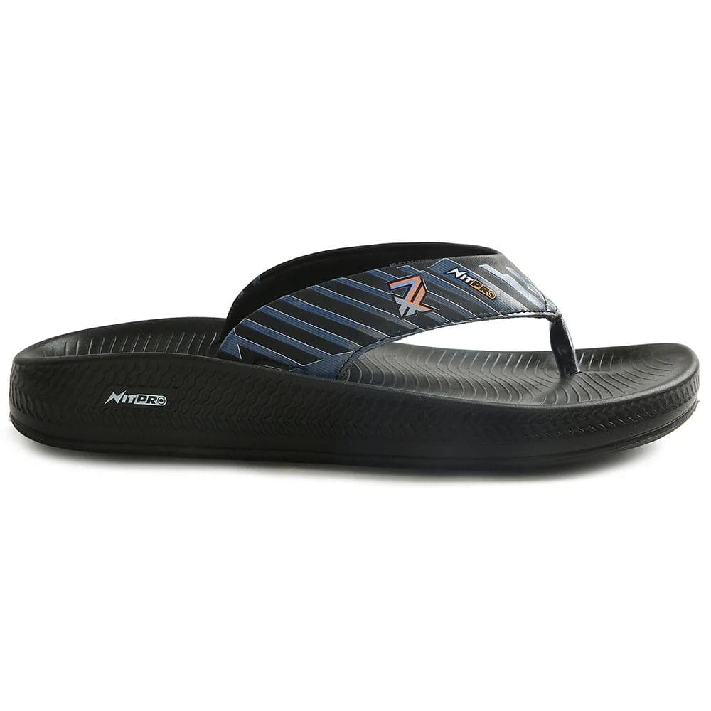 Leap7x Black Casual Flip Flop For Men NITWALK-1 By Liberty — photo 2